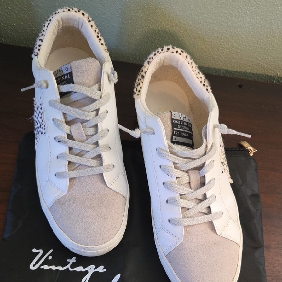 Vintage Havana Shoes - Vintage Havana Women's White and Cream Sneakers